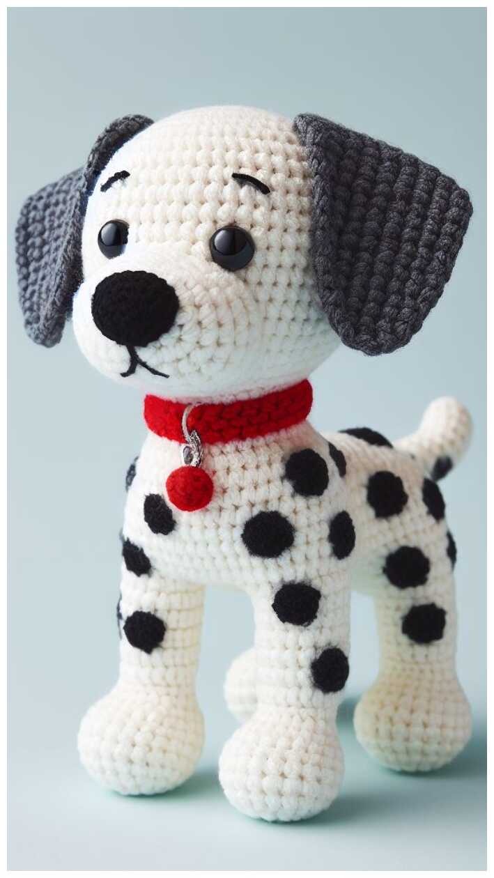 Crochet Dalmatian Dog Free Amigurumi Pattern Free Amigurumi