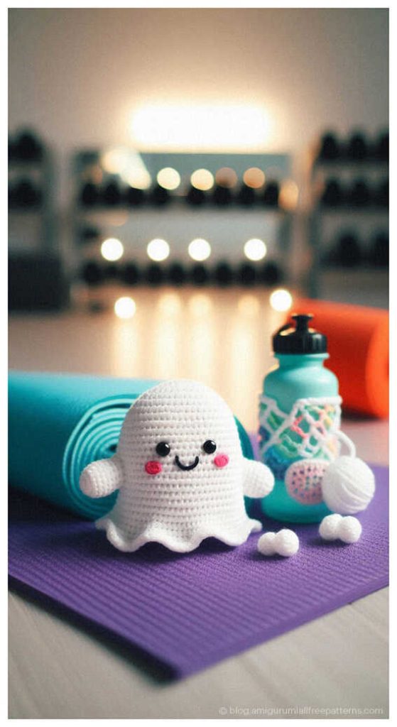 No Sew Amigurumi: Playful spooky ghost with tiny arms, an engaging project, AI generated concept.